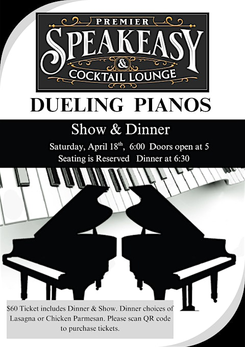Dueling Pianos Dinner Show in a Speakeasy