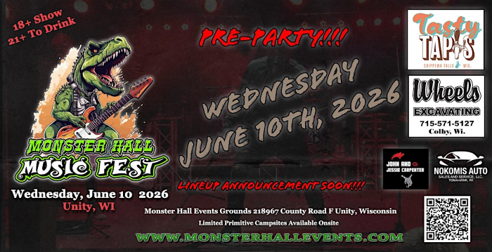 Monster Hall Music Fest Pre-Party Night!  3-Bands!