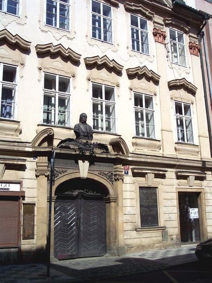 PALACKÝ František - Na domě čp.719 v Palackého ulici 7 Praha 1 Nové Město