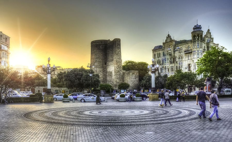 Walled City of Baku with the Shirvanshah's Palace and Maiden Tower