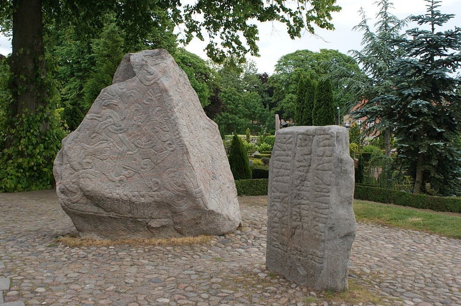 Jelling Mounds, Runic Stones and Church