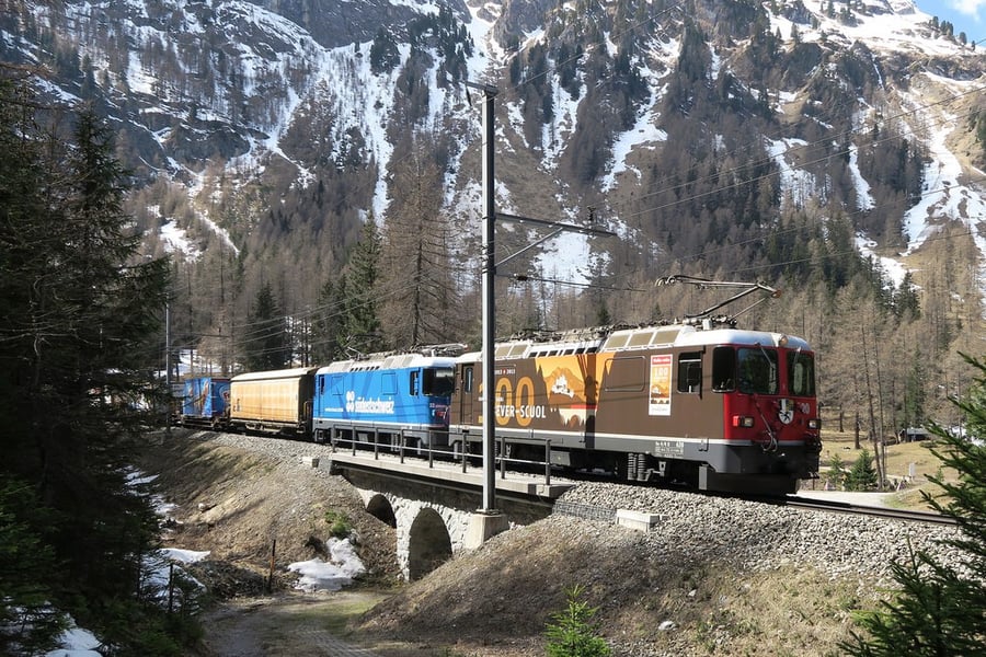 Rhaetian Railway in the Albula / Bernina Landscapes