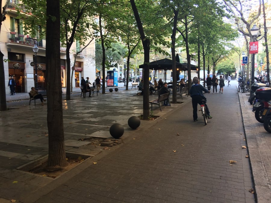Bicycle Path in Barcelona (from Sagrada Familia to Sant Pau Hospital)