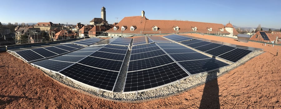 Crowd-funded solar plant - Schulhaus Pestalozzi