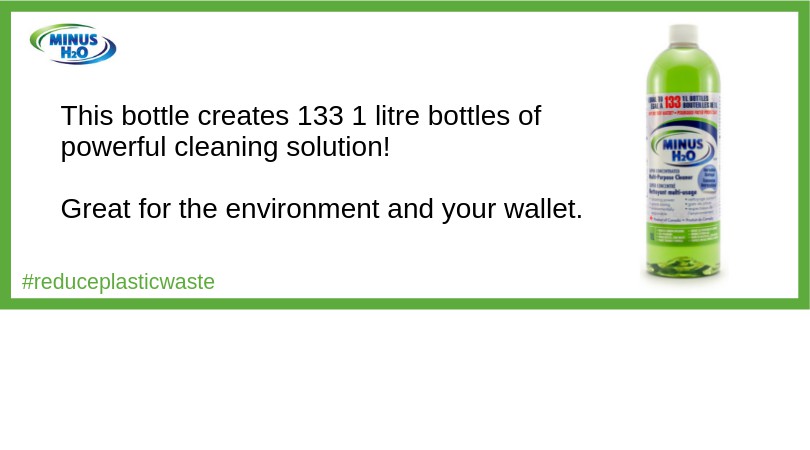 Use concentrated products to reduce plastic waste