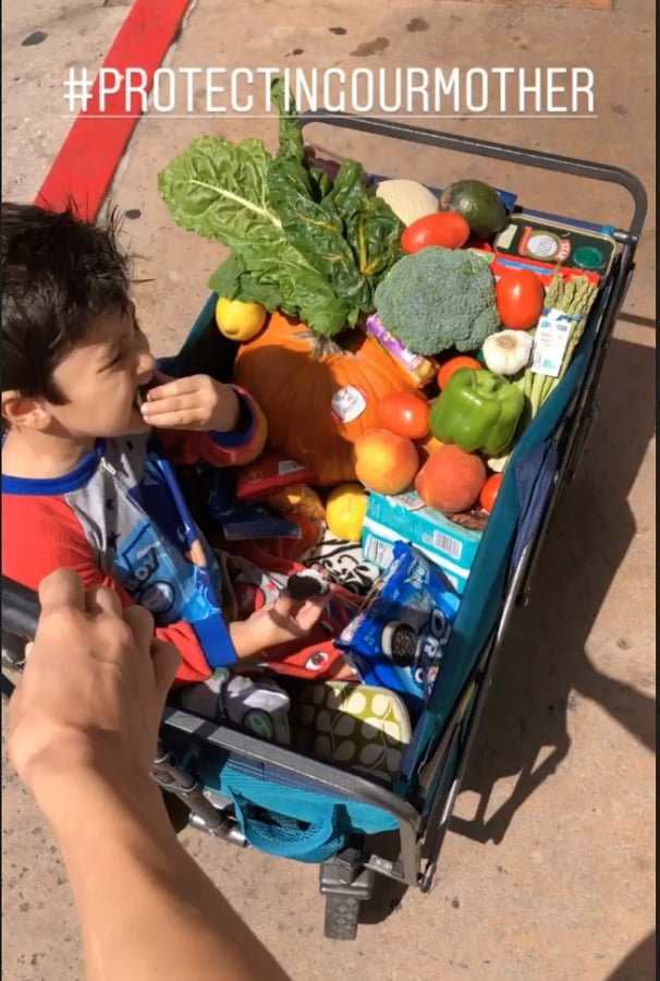 Grocery shopping wagon wins