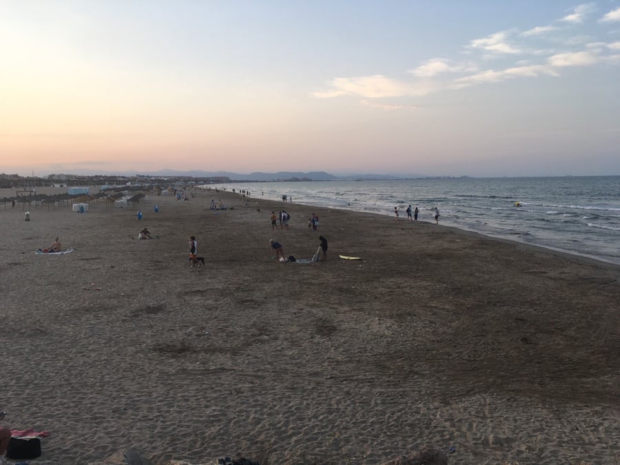 Valencia city beach