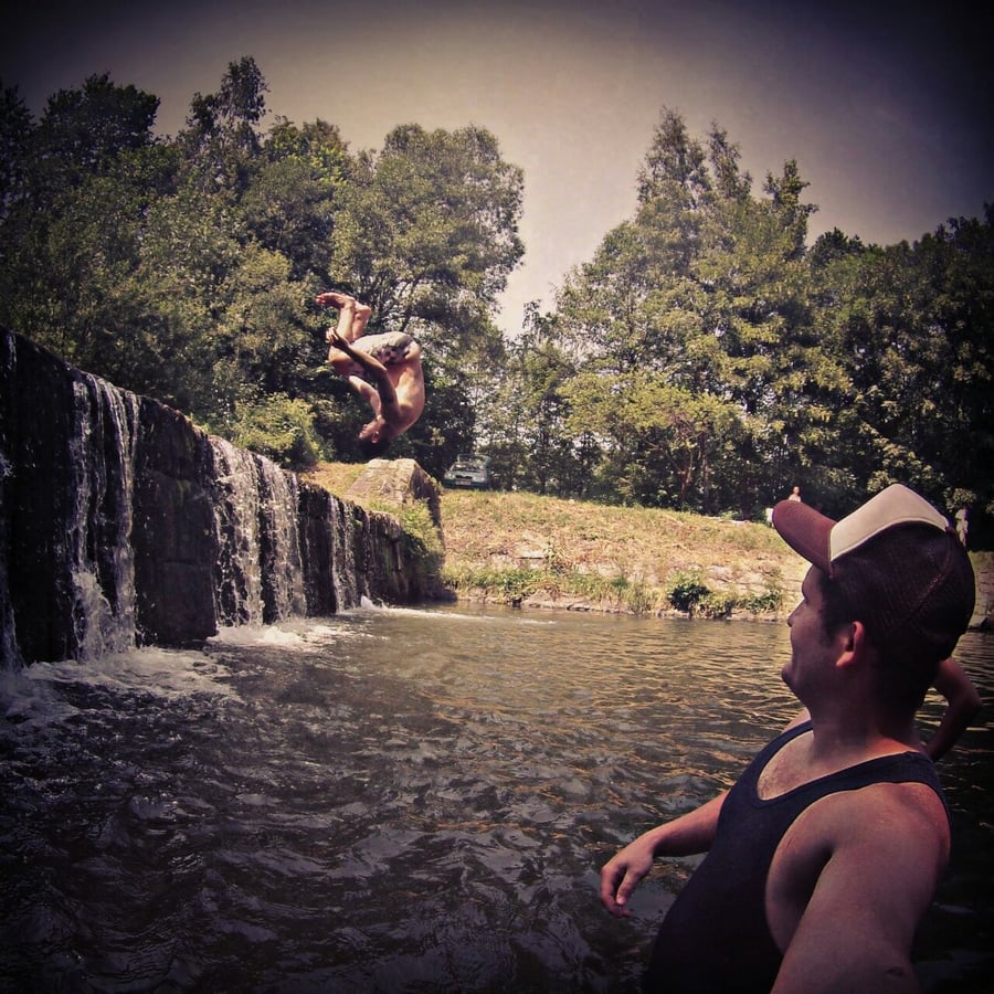 Splavy na řece Ropička