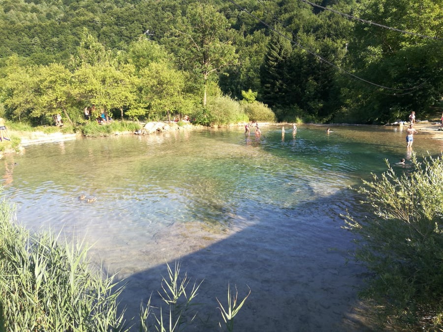 Koupání na řece