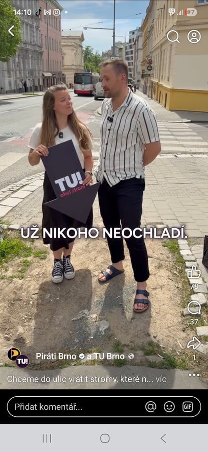 Prázdné místo pro strom - Kounicova