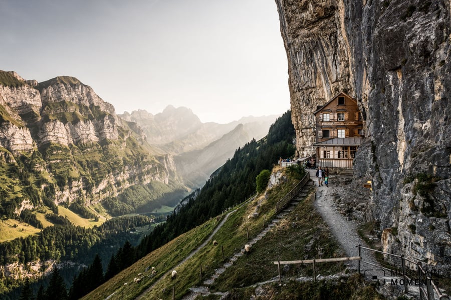 Berggasthaus Äscher - Hike Alpstein Mountain Range