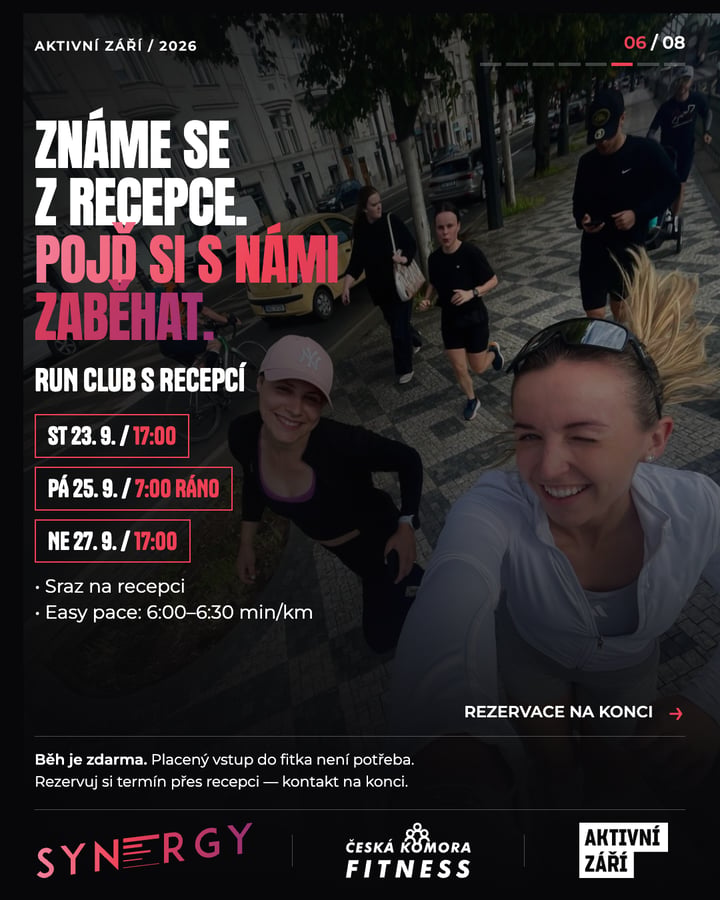 Synergy Run Club s recepcí se Synergy Club Anděl