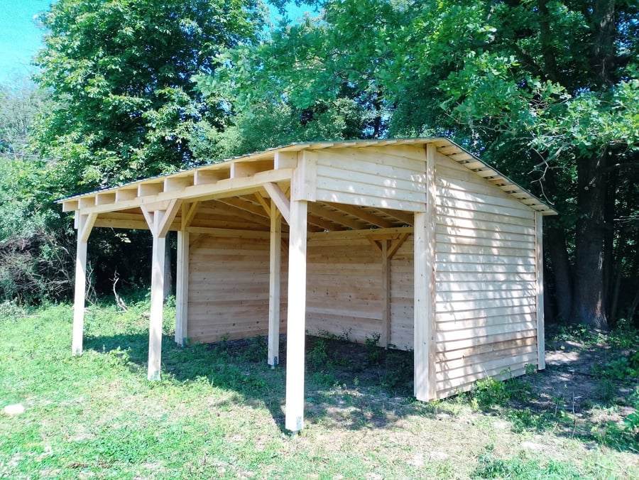 Přístřešek 6 x 3 m + 2 m dopředu
