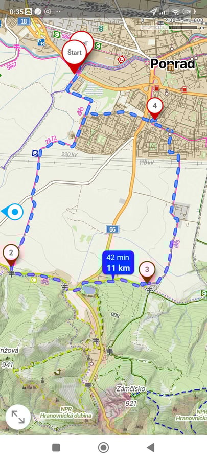 Cyklo popod Poprad