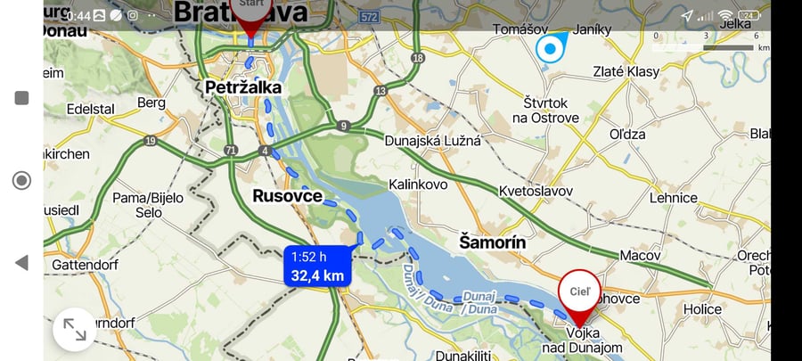 Cyklo južná trasa Dunaja 