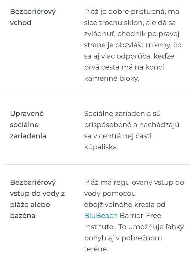 Pláž bezbarierova 