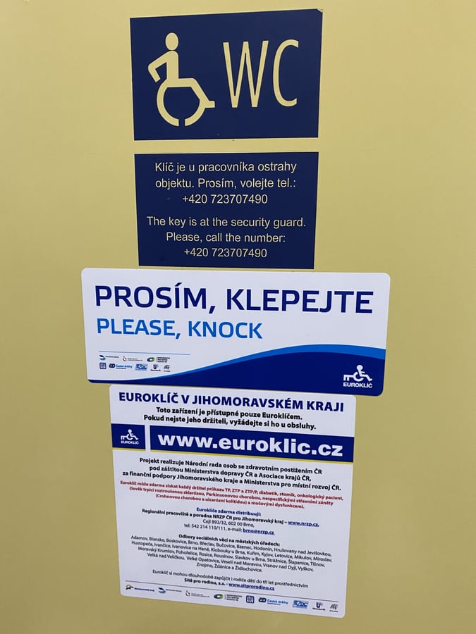 Bezbariérové WC s EUROKĽÚČOM