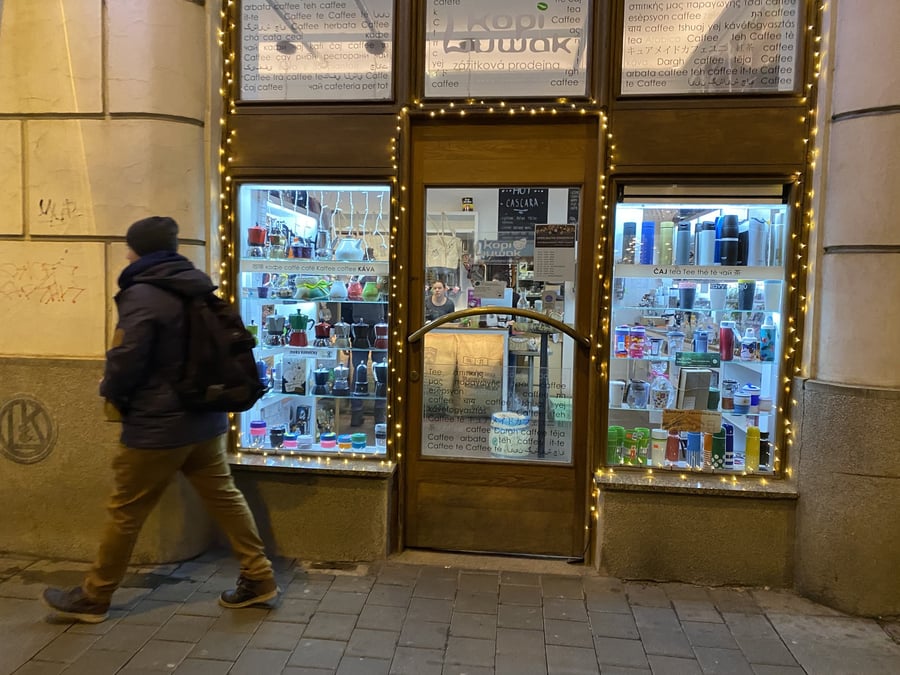 Prodejna kávy a čajů Kopi Luwak