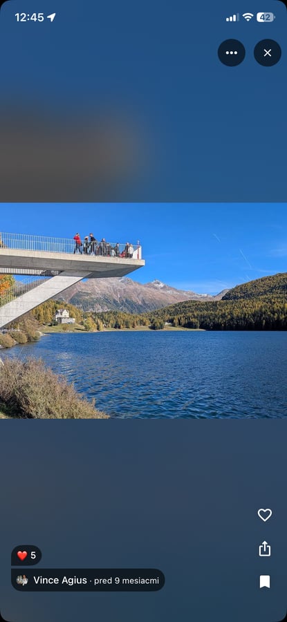 Vyhliadkova plošina na jazero v St.Moritzi