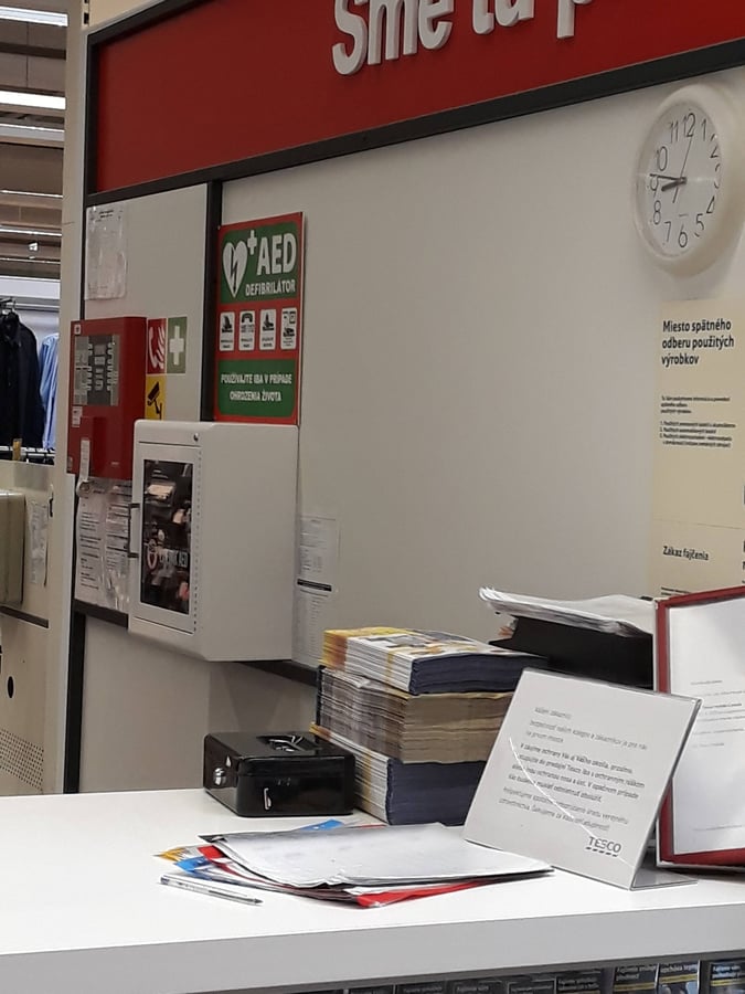 Tesco defibrilátor