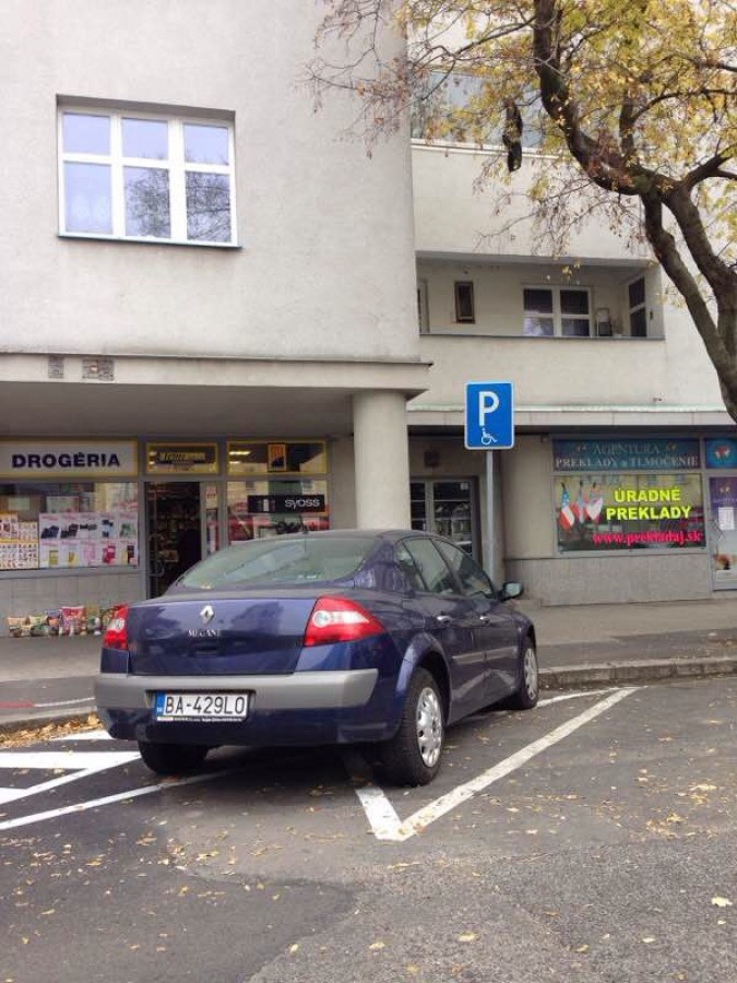 Vozičkárske parkovacie miesto
