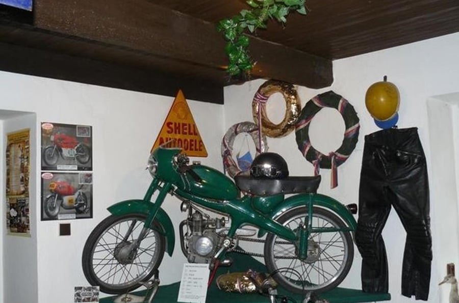 Small motorcycles in the deposit of the Veteran Museum of the Tatra Club Bystřice nad Pernštejnem