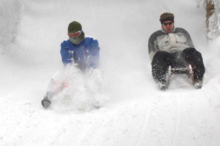 Toboggan run and evening tobogganing in Lower Moravia