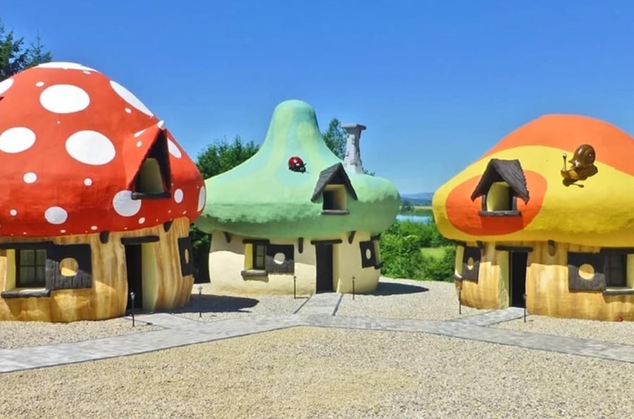 Mushroom houses in the Jesenice hotel