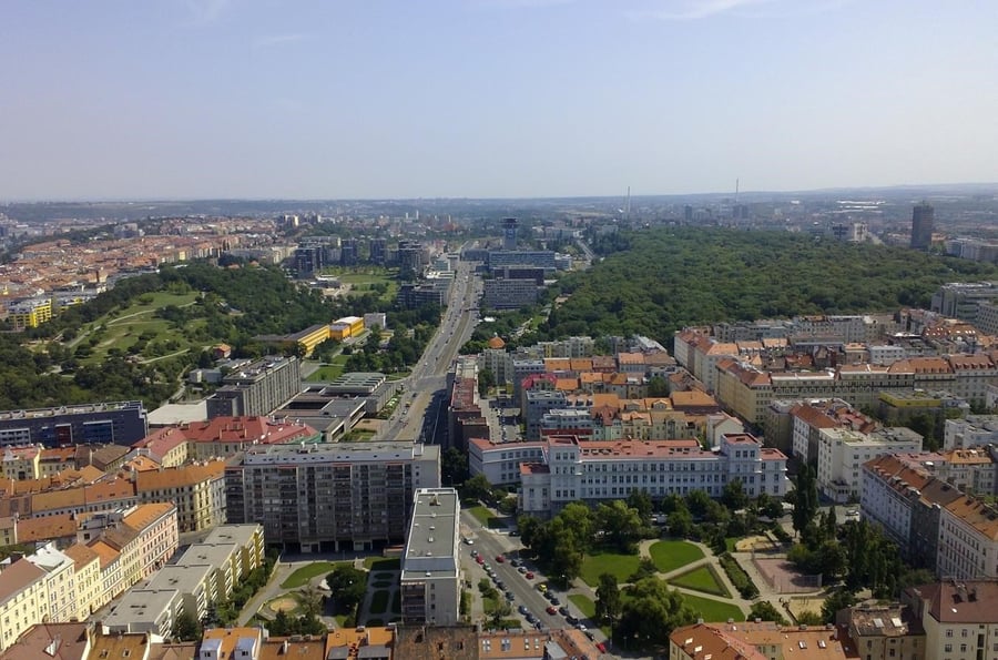 Parukářka Park in Prague's Žižkov
