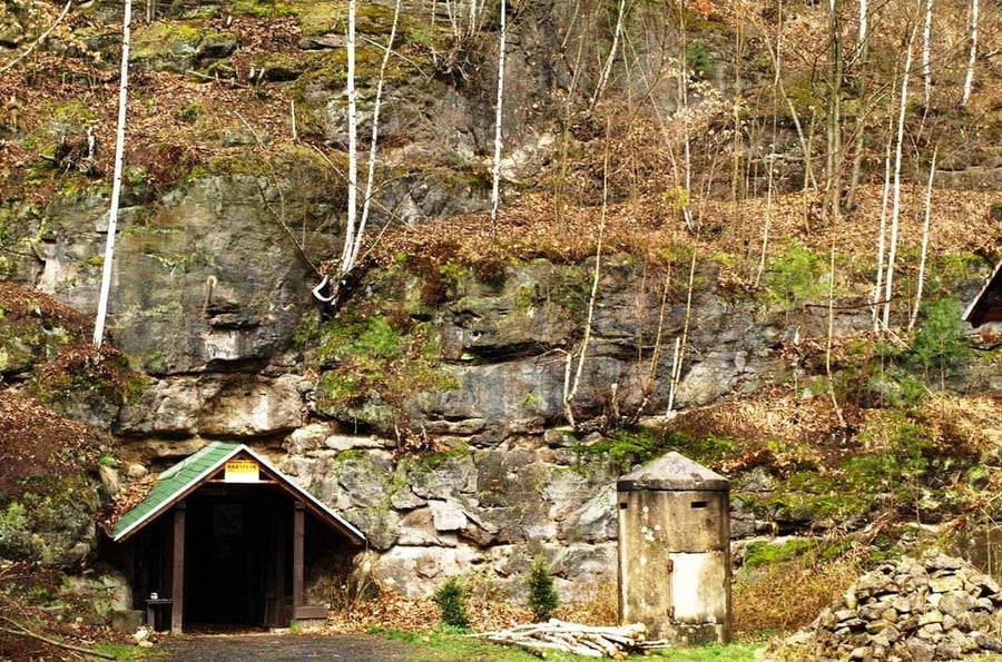 Nazi underground factory - fuel storage at Jánská in Bohemian Switzerland