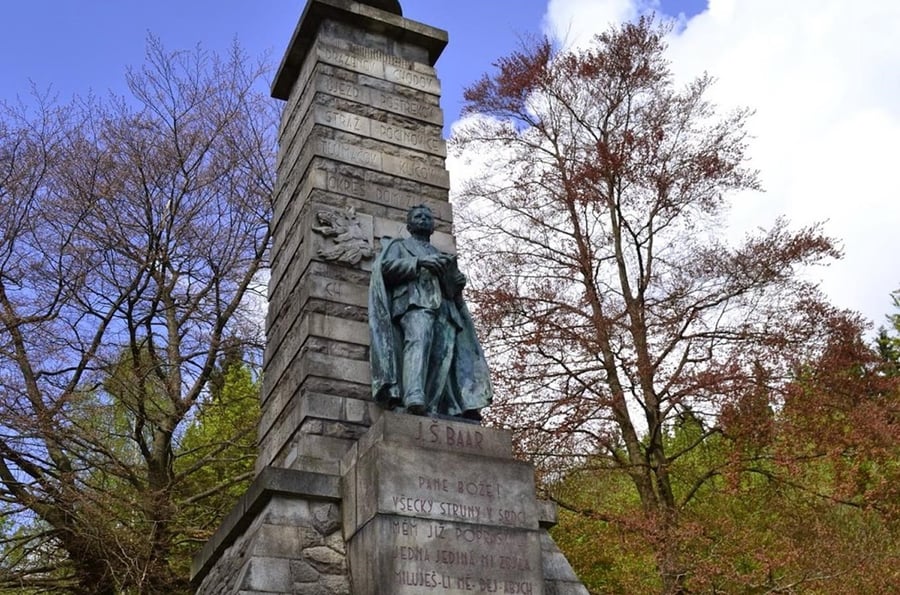 Monument to Jindřich Šimon Baar in Výhledy near Klenčí pod Čerchovem
