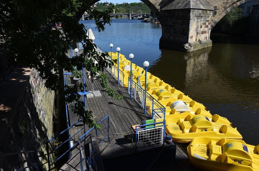 Klub Lávka - pedal boat rental at Charles Bridge