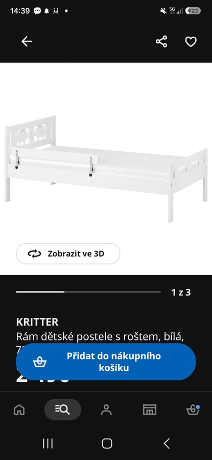 daruji dětskou  postel