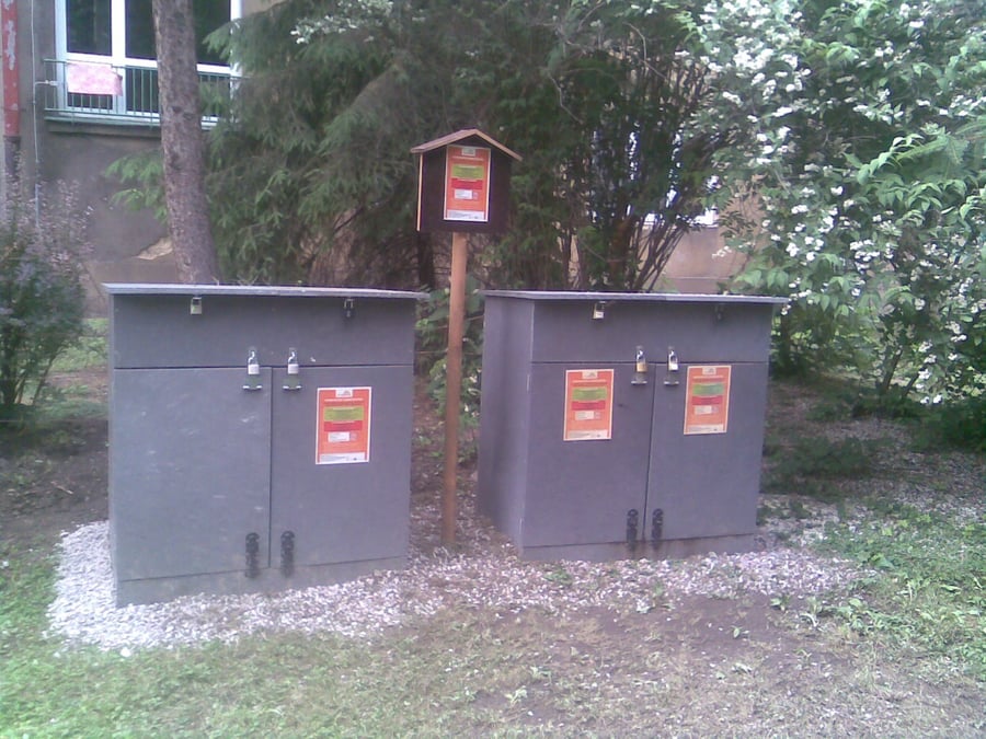 Komunitní kompostér Prahy 10, ul. Kubánské náměstí