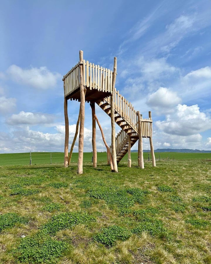 Dřevěná pozorovatelna v Písku