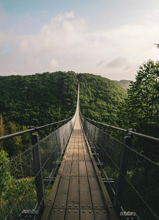 Visutý most Geierlay Hängeseilbrücke