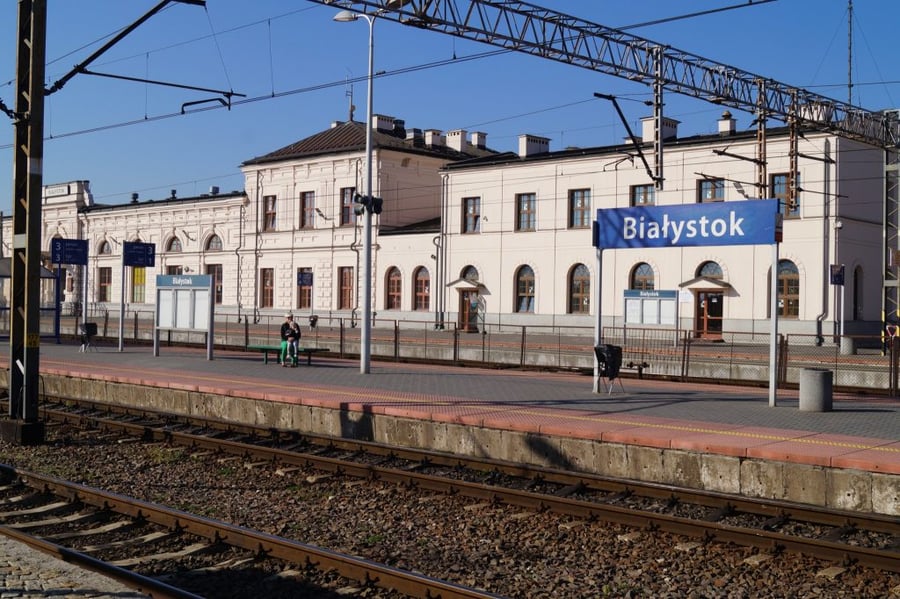 Białystok, Poland, Central Railway Station