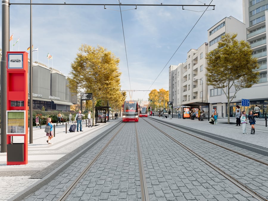 Rekonstrukce tramvajové trati Seifertova, Táboritská, Jičínská, včetně uličního prostranství Táboritská, Jičínská