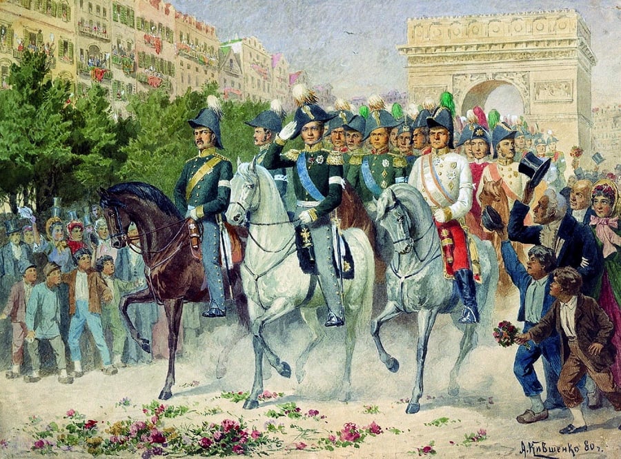 Russian troops Occupy Paris, Ending the War of the Sixth Coalition