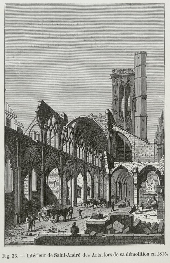 Demolition of the Church Saint-André des Arts
