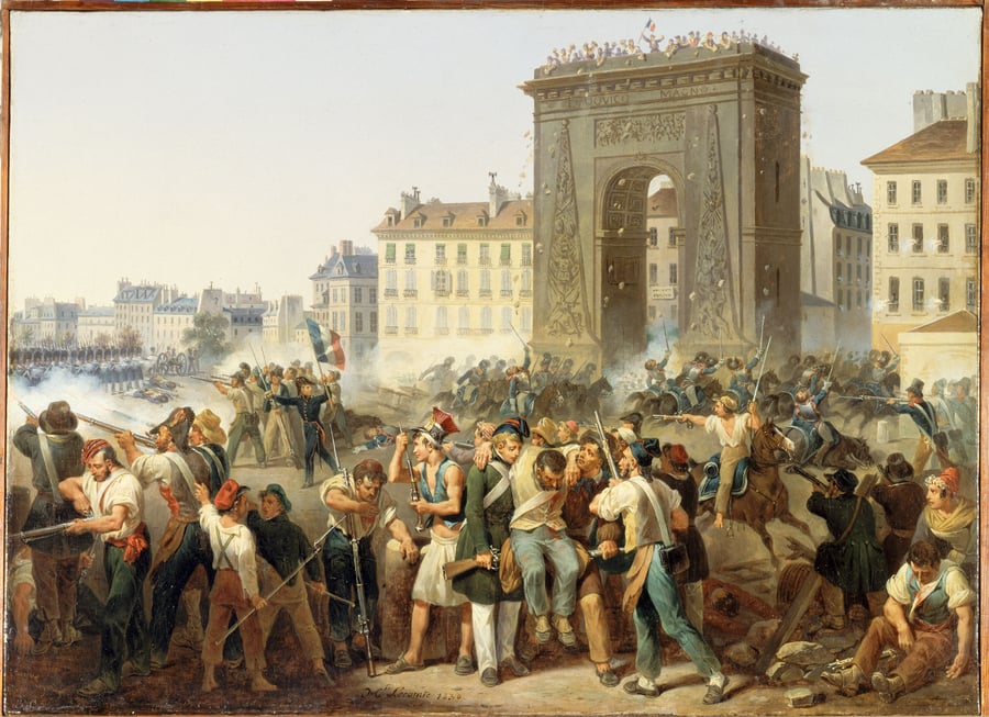 Battle of the Porte Saint-Denis during the July Revolution