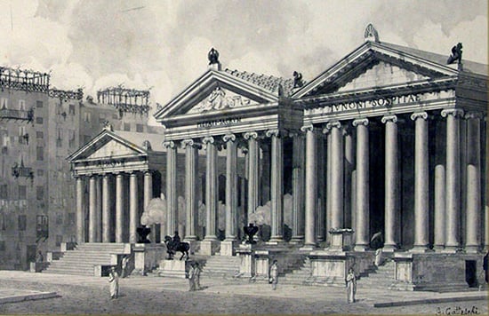 Temples of Janus, Juno and Spes (from right to left)