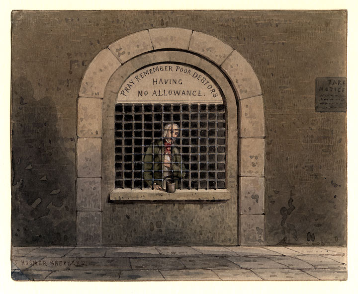 A debtor in Fleet Street Prison
