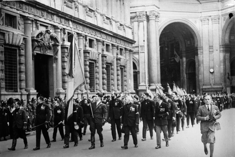 Emanuele Filiberto of Savoy, Duke of Aosta, in a Fascist Parade