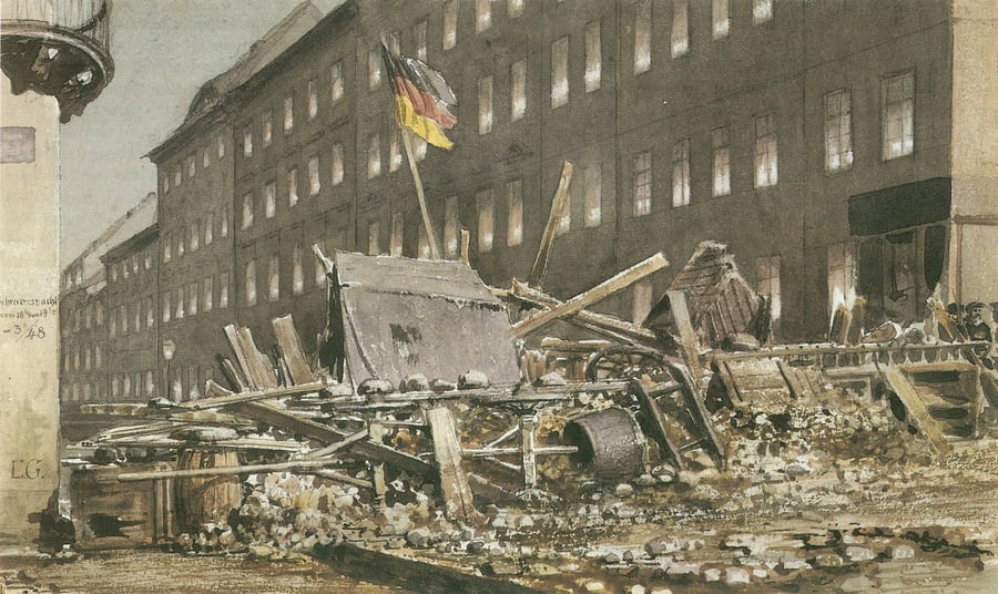 Barricades in the 1848 revolution, 03/1848