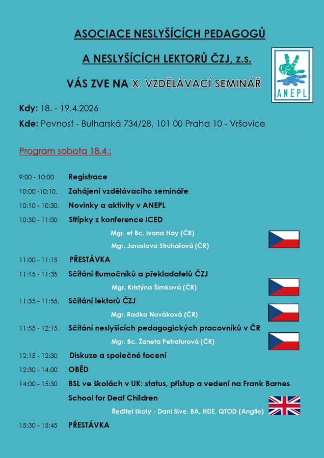 Vzdělávací seminář ANEPL