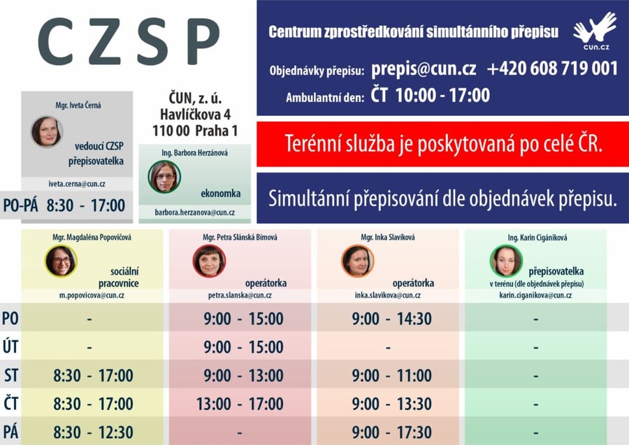 Centrum zprostředkování simultánního přepisu České unie neslyšících