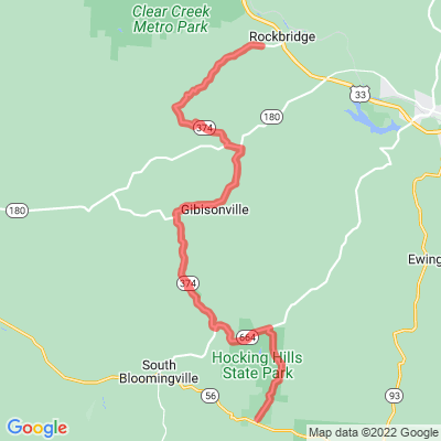 OH 374 Hocking Hills Scenic Byway