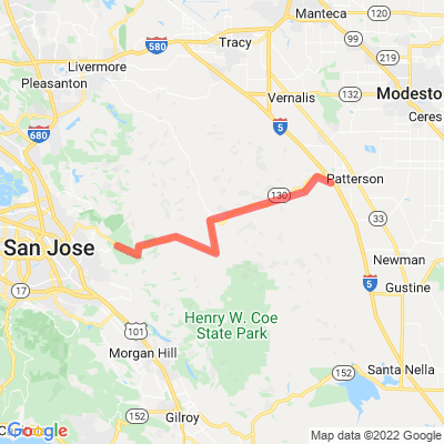 CA 130 | San Anotnio Valley Rd | Del Puerto Canyon Rd
