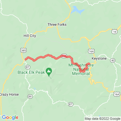 SD 244 Peter Norbeck Scenic Byway